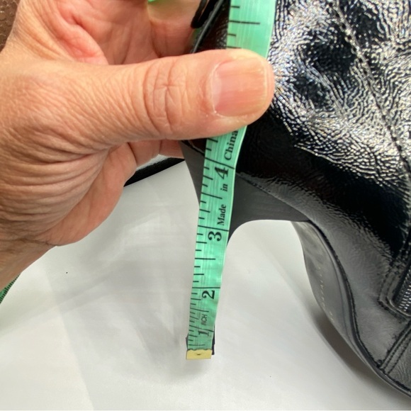 Black Shiny Ankle Boots with High Heels- Size EU39 /US8 - Picture 11 of 14